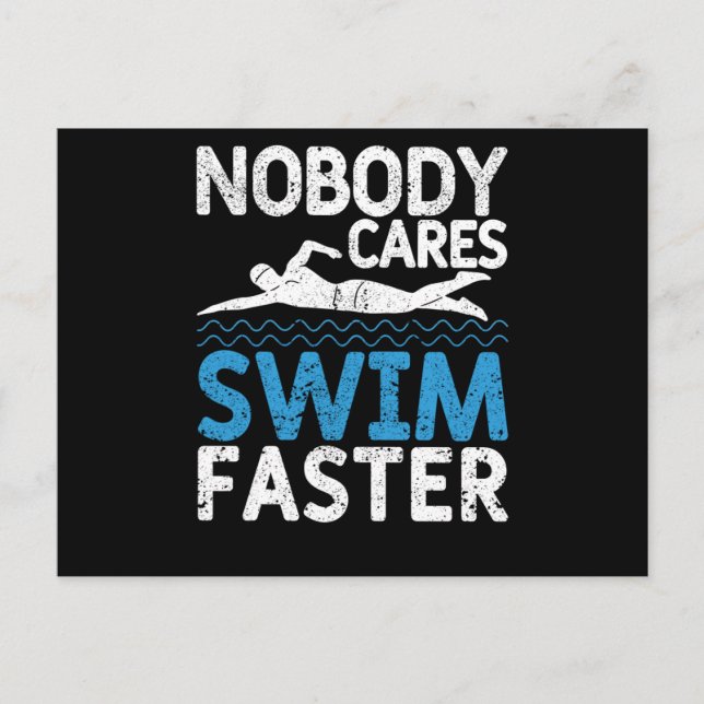 Postal Funny Swimming Team Coach Sport Nobody Cares Swim (Anverso)