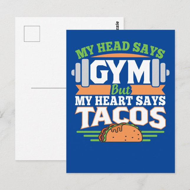 Postal Funny Taco Gym (Anverso / Reverso)