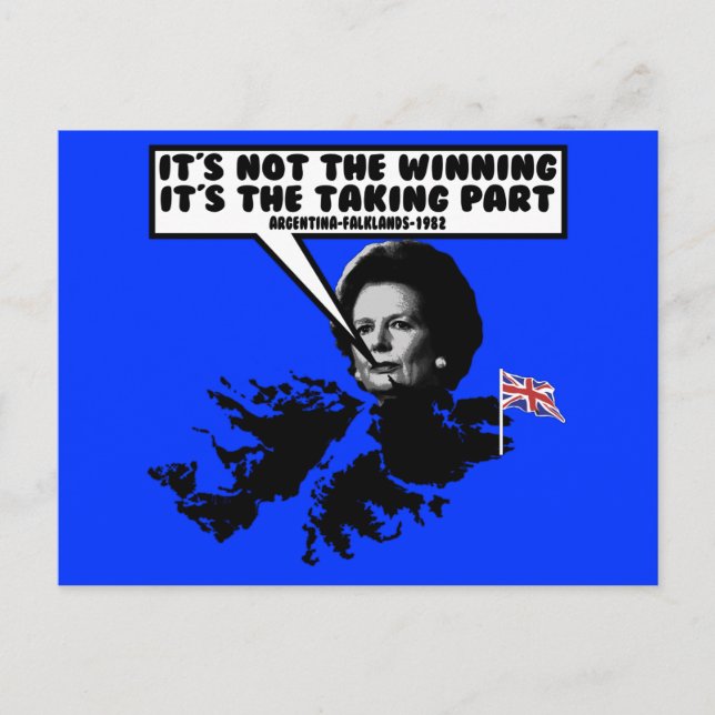 Postal Funny Thatcher Falklands (Anverso)