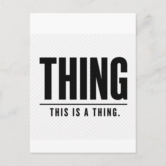 Postal Funny Thing | This Is A Thing | Sarcastic (Anverso)