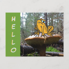 Postal Funny Toad Personalizado en Toadstool HELLO Postca