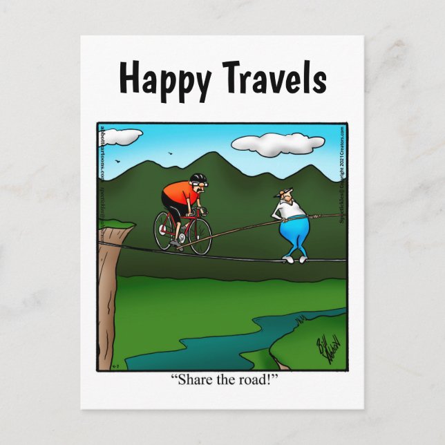 Postal Funny Travel Humcard Postcard (Anverso)