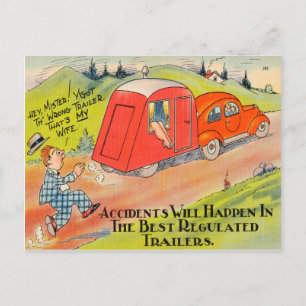 Postal Funny Travel Trailer RV Camping Camper Personaliza