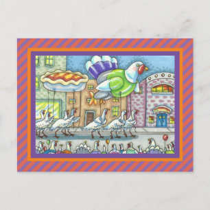 POSTAL FUNNY TURKEY DAY PARADE HELIUM BALLOONS