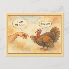 Postal Funny Vegetarian Thanksgiving