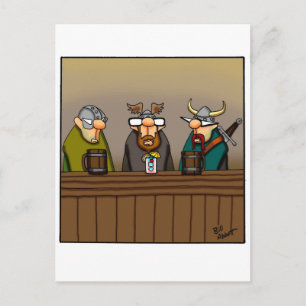 Postal Funny Viking Drinking Personalizado