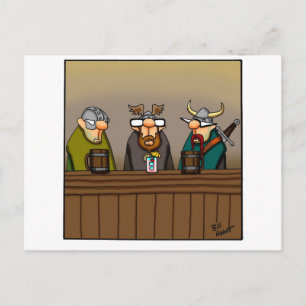Postal Funny Viking Drinking Personalizado