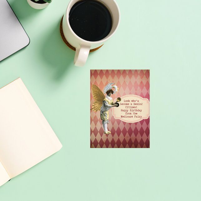 Postal Funny Vintage Medicare Cumpleaños Senior (Subido por el creador)