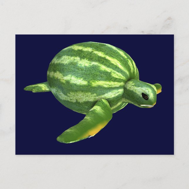 Postal Funny Watermeltle Seaturtle (Anverso)