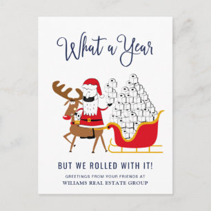Postal Funny What a Year 2021 Navidad Corporate
