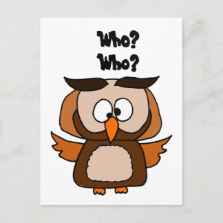 Postal Funny Who Owl Personalizado