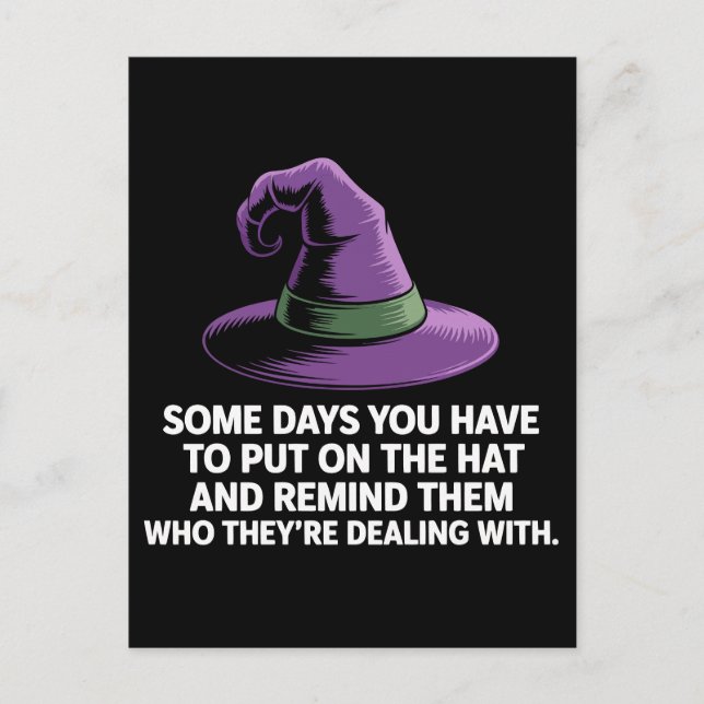 Postal Funny Witch Quote Halloween (Anverso)