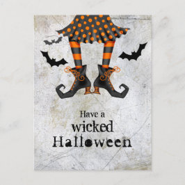 Postal Funny Wits Legs Wicks Halloween Postcard