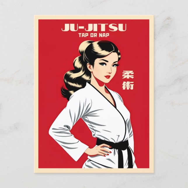 Postal Funny Witty Ju-Jitsu BJJ MMA Martial Arts Humor (Anverso)