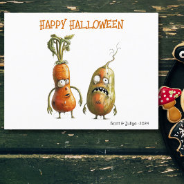 Postal Funny zombie veggie Halloween