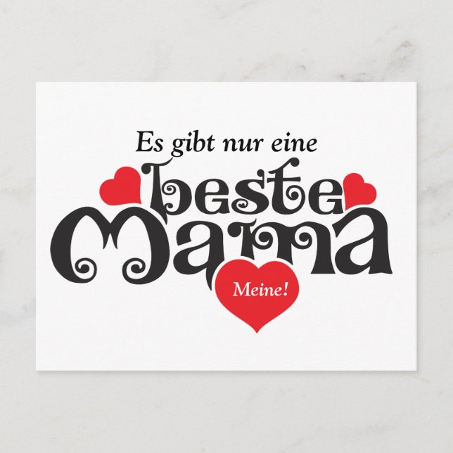 Postal Für die beste Mama... (Anverso)