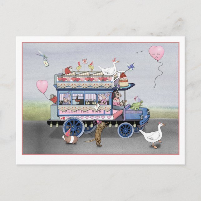 Postal Furgoneta del Día de San Valentín (Anverso)