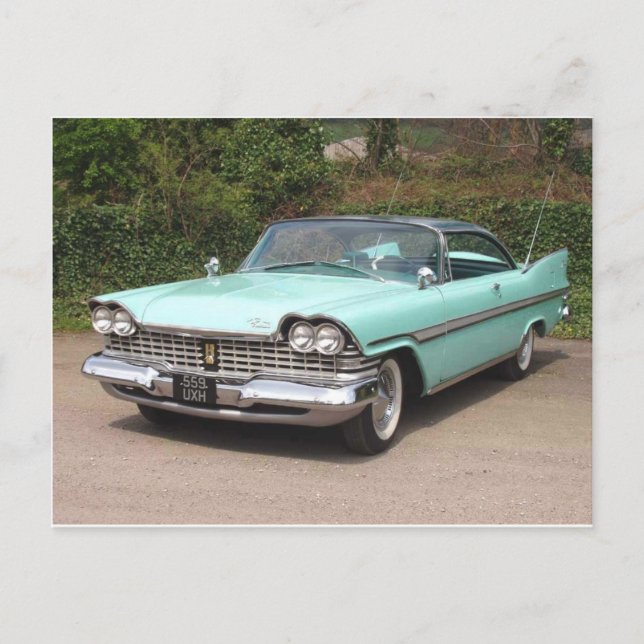 Postal furia de plymouth vintage (Anverso)