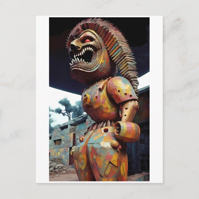 Postal Furia hawaiana (Anverso)