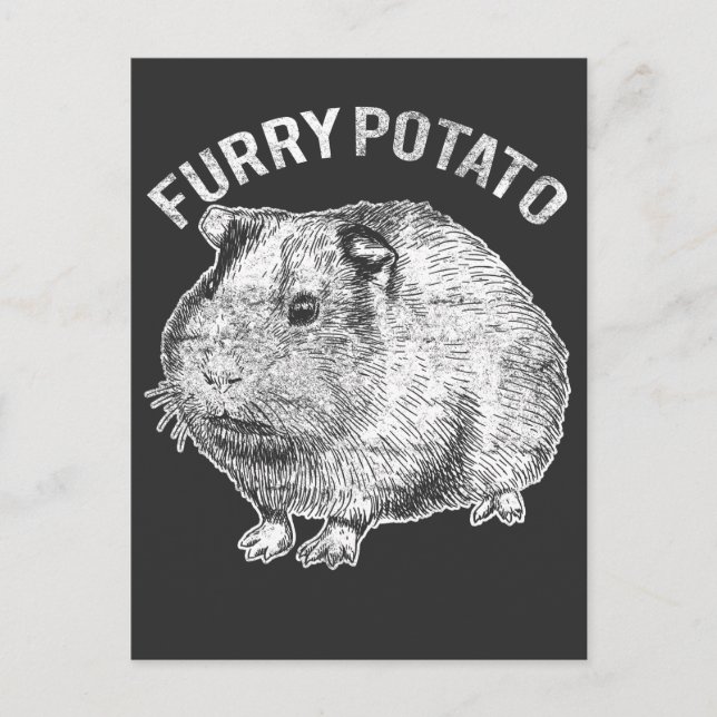 Postal Furry Potato Cute Mascota Guinea Pig Lover (Anverso)