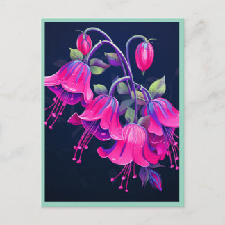 POSTAL FUSCHIA FLOWERS #1