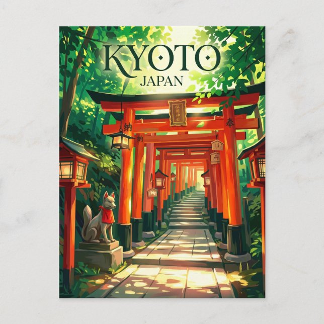 Postal Fushimi Inari-taisha Japón (Anverso)
