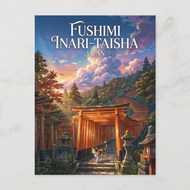 Postal Fushimi Inari Taisha Japón (Anverso)