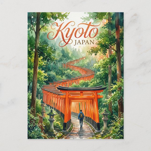 Postal Fushimi Inari-taisha Japón (Anverso)