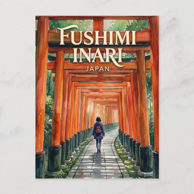 Postal Fushimi Inari-taisha Japón (Anverso)
