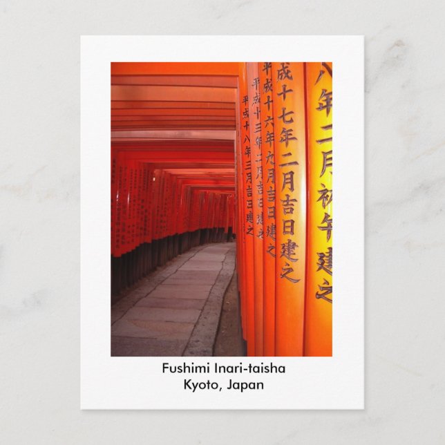 Postal Fushimi Inari-taisha Kyoto, Japón (Anverso)