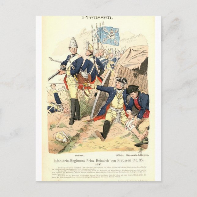 Postal Fusilistas de Prussia (Anverso)
