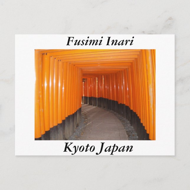Postal Fusimi Inari En Kioto Japón (Anverso)