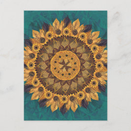 Postal Fusión de girasol: Una celebración de la diversida