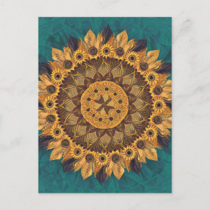 Postal Fusión de girasol: Una celebración de la diversida