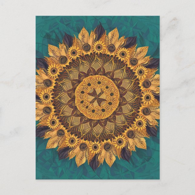 Postal Fusión de girasol: Una celebración de la diversida (Anverso)