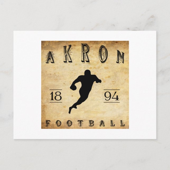 Postal Fútbol Akron Ohio 1894 (Anverso)