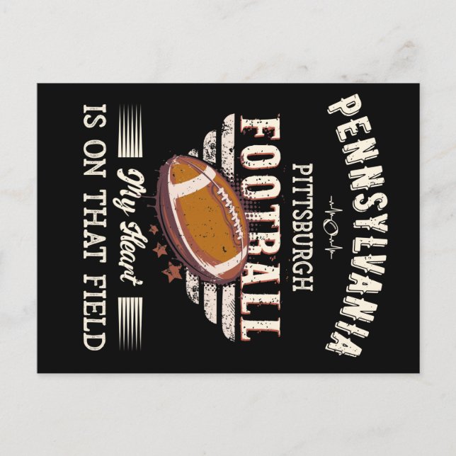 Postal Fútbol Americano de Pennsylvania Pittsburgh (Anverso)