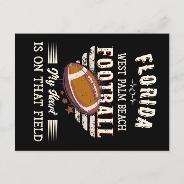 Postal Fútbol americano en Florida West Palm Beach (Anverso)