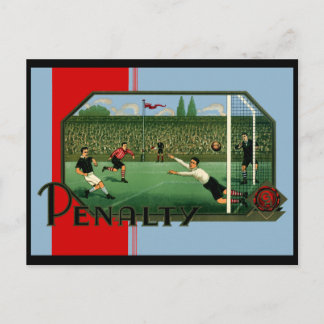 Postal Fútbol británico con gol de la pena