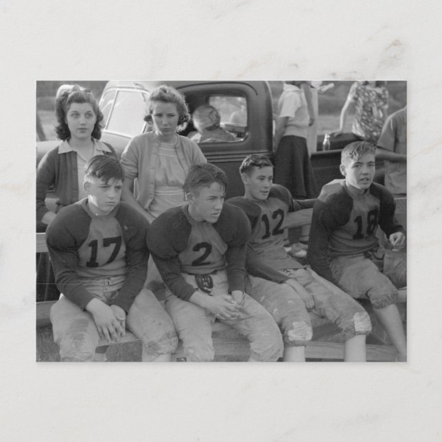 Postal Fútbol de escuela secundaria, 1941 (Anverso)