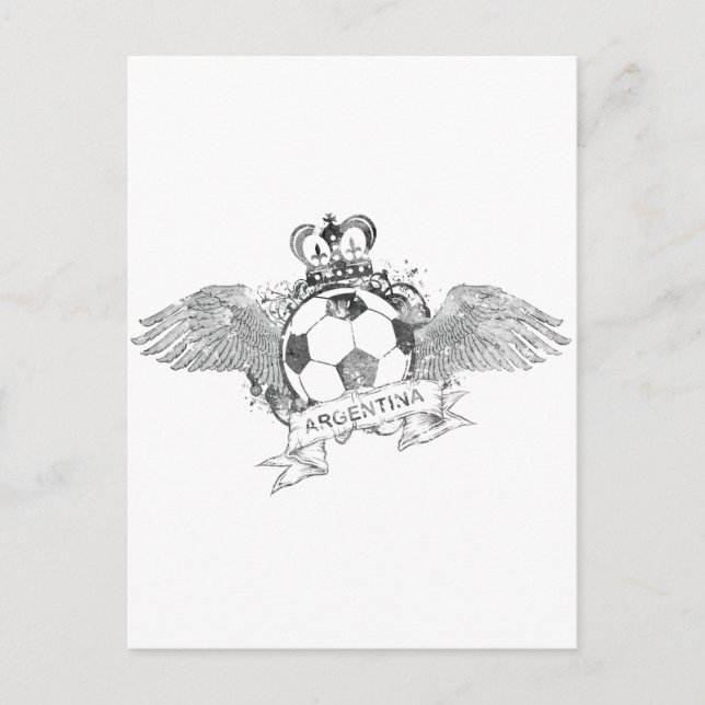 Postal Fútbol de la Argentina del vintage (Anverso)