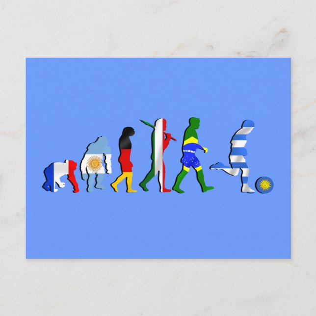 Postal Fútbol de Uruguay Regalos futbolísticos de la Evol (Anverso)