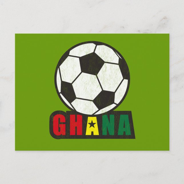 Postal Fútbol en Ghana (Anverso)
