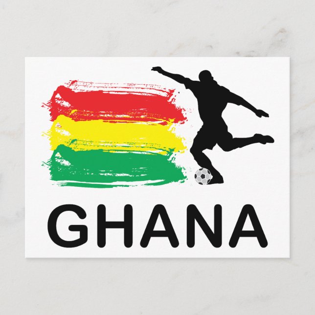 Postal Fútbol en Ghana (Anverso)