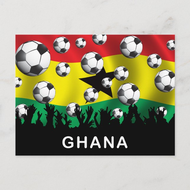 Postal Fútbol en Ghana (Anverso)