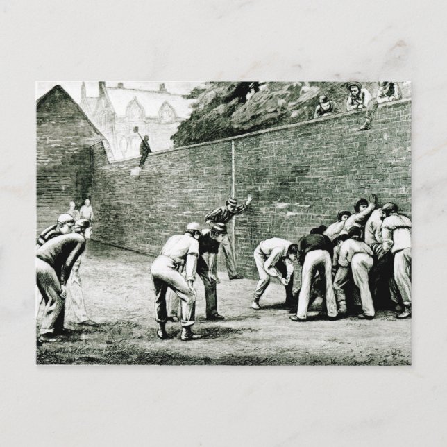 Postal Fútbol en la pared de Eton (Anverso)