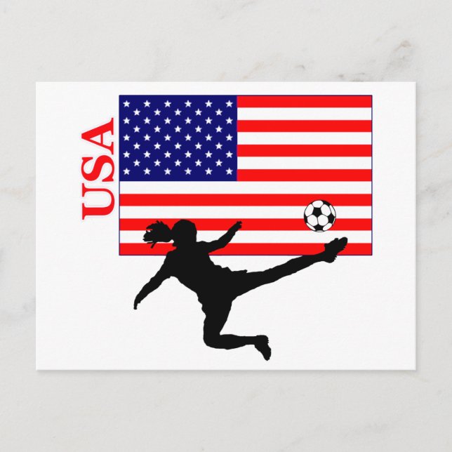 Postal Fútbol femenino en Estados Unidos (Anverso)