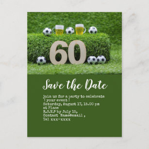 Postal Fútbol fiesta de cumpleaños número 60 con bola
