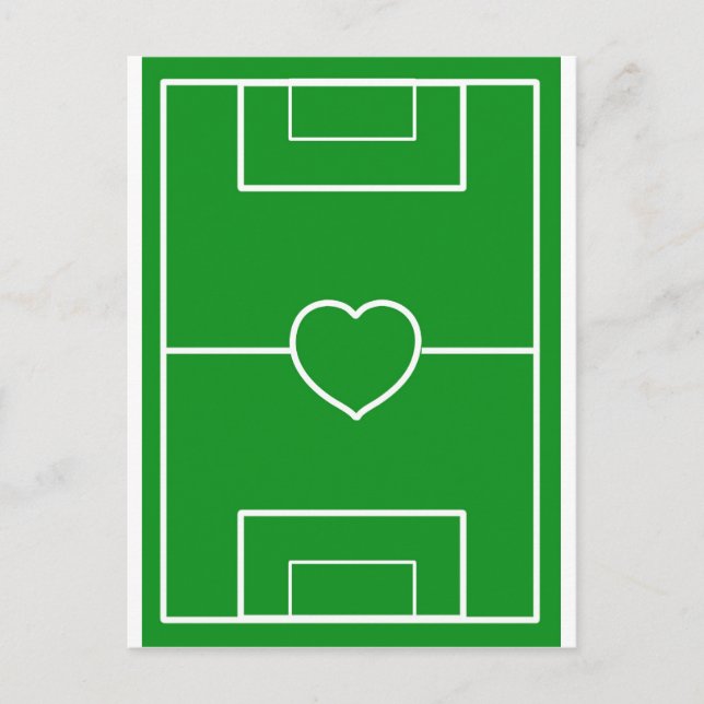 Postal fútbol, fútbol de amor al Heart Pitch.l (Anverso)