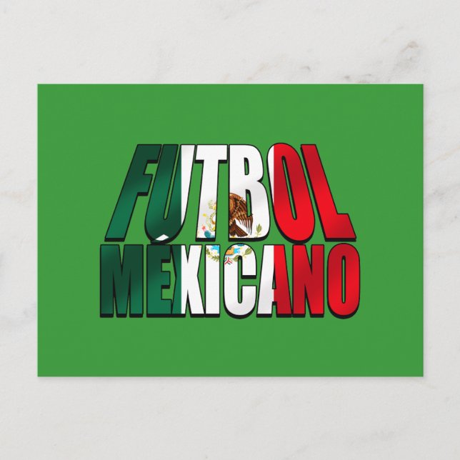 Postal Futbol Mexicano - Logotipo de la bandera de México (Anverso)